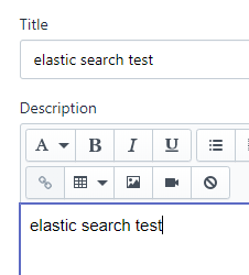 elastic search test